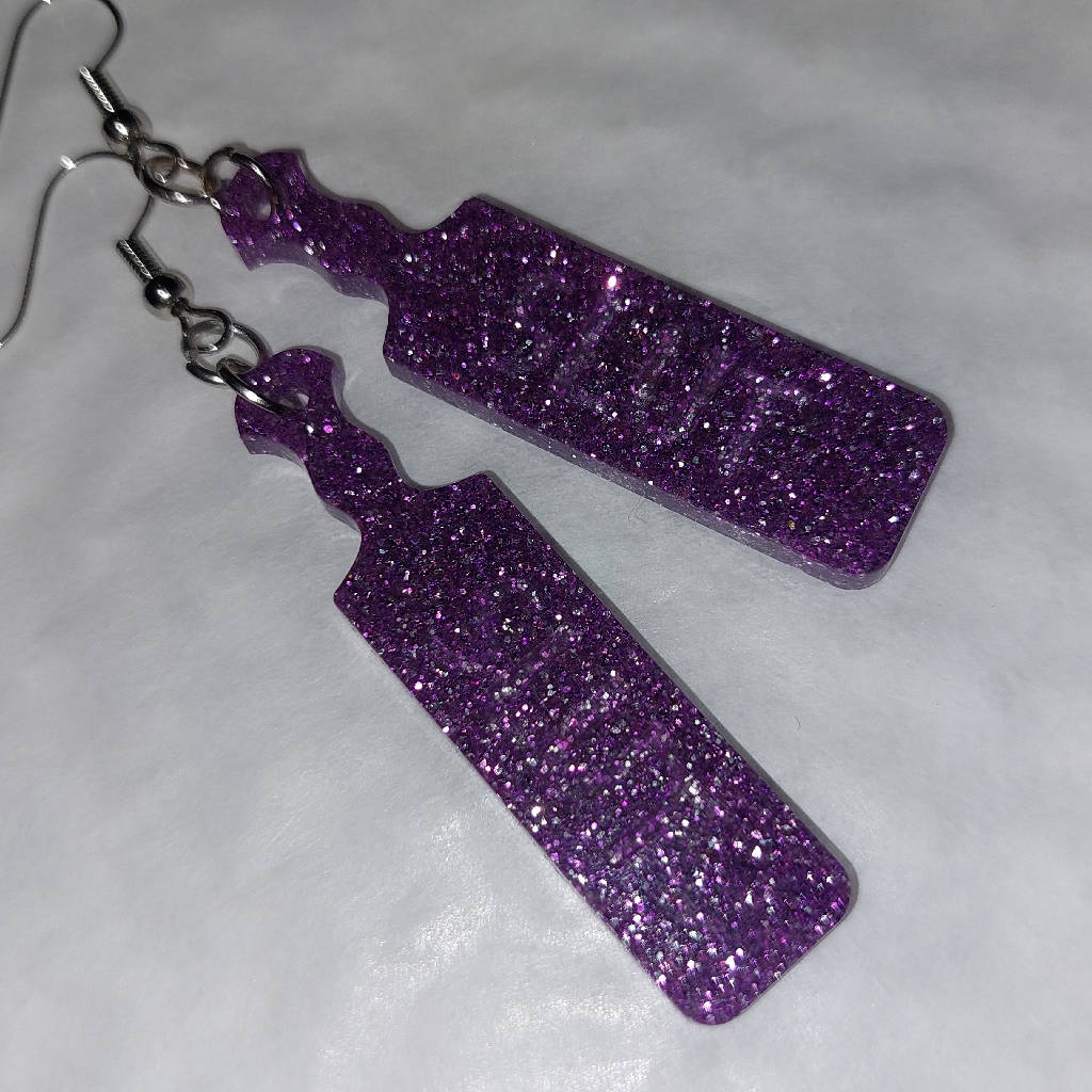 Slut Word Paddle Earrings