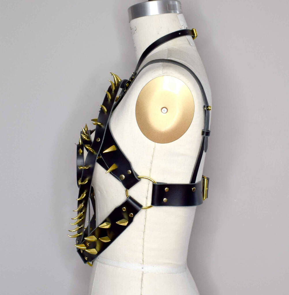 The All Devouring Spiked Leather Torso Harness