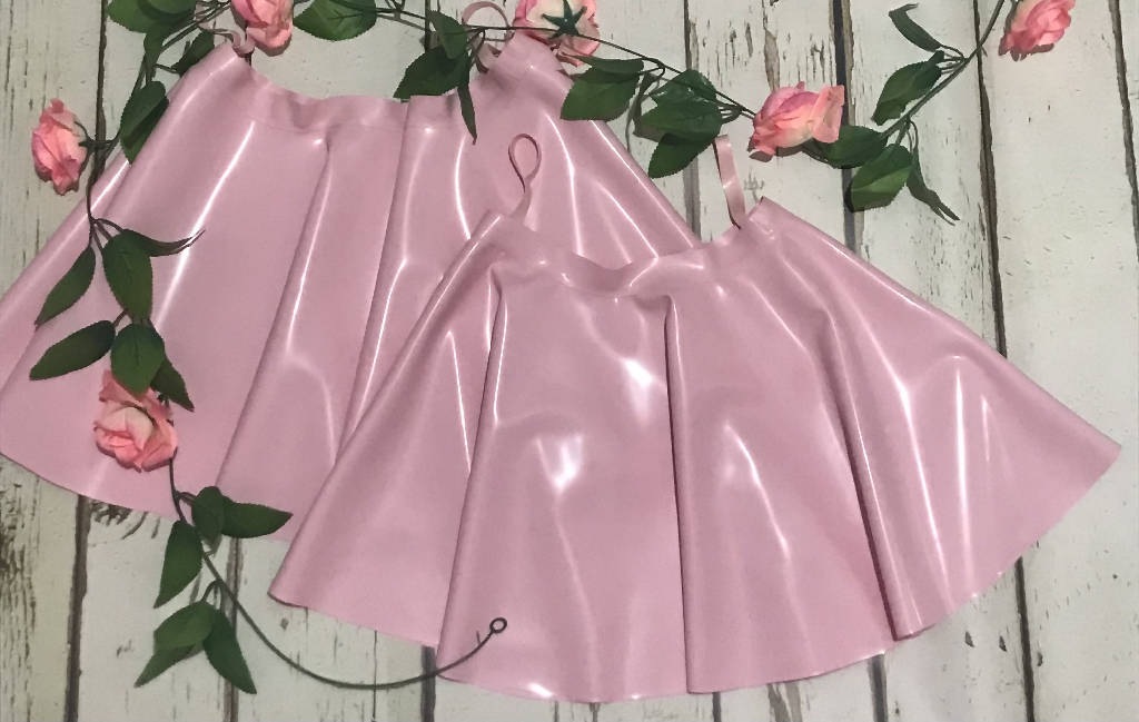 Bubblegum Latex Skater Skirt