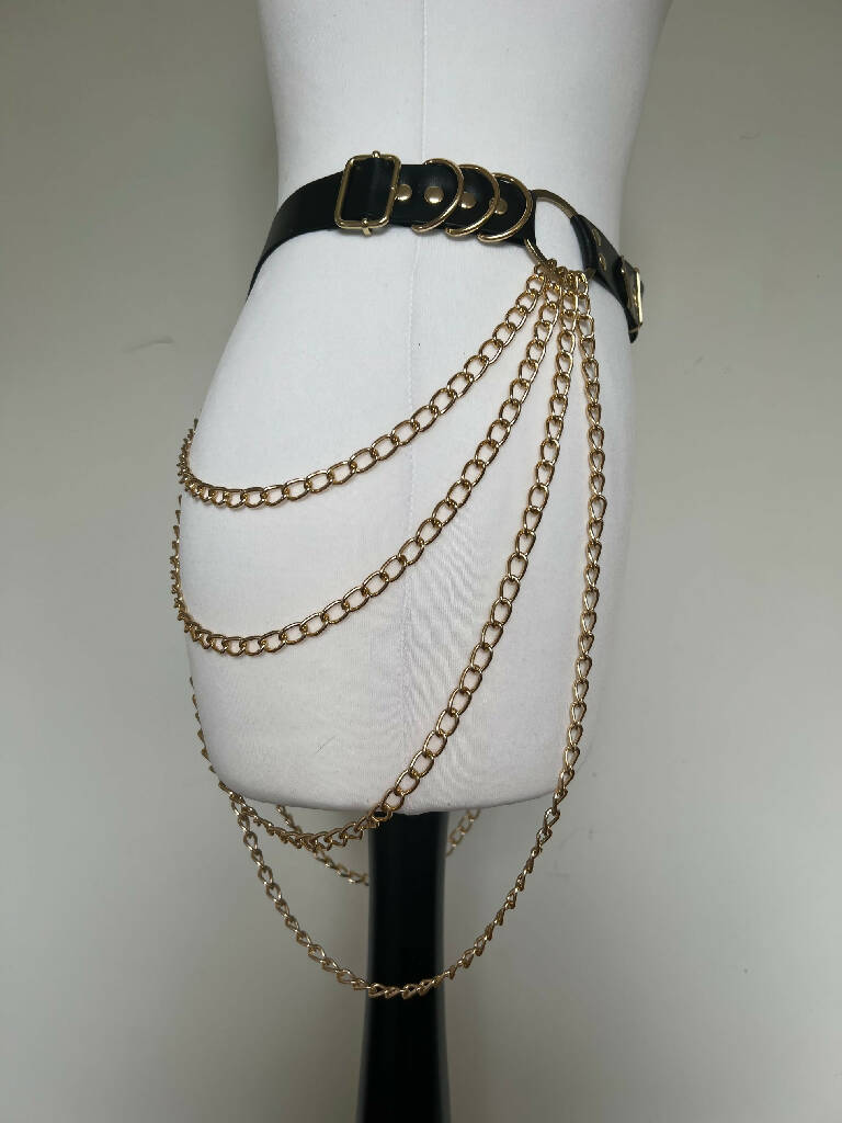 Rowena vegan leather chain belt