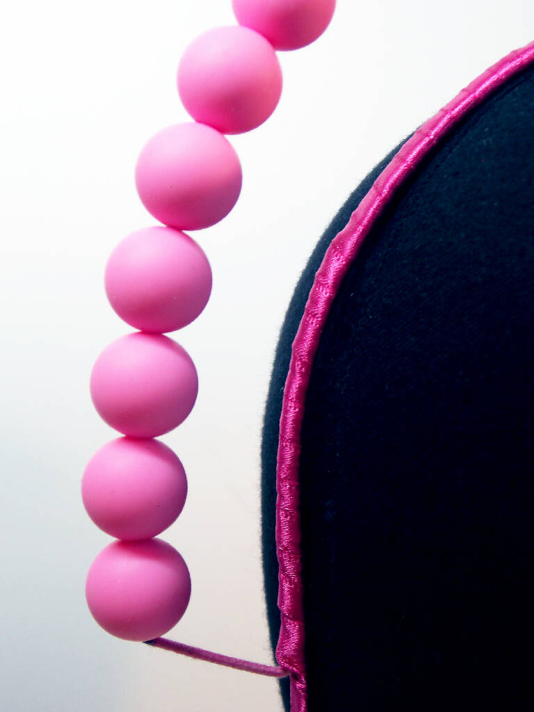 Pink rubber bead halo headdress