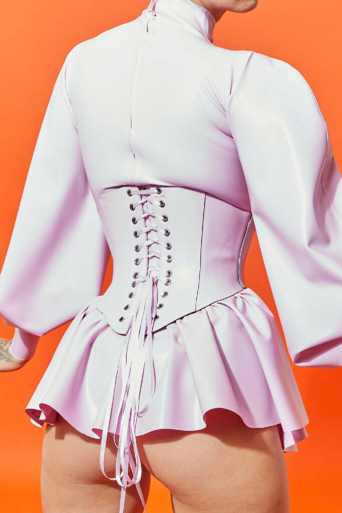 UNDERBUST LATEX CORSET ( BUSK OPENING / PICK YOUR COLOUR )