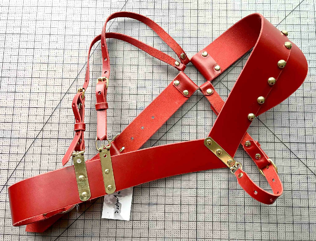Martial Asymmetrical Leather Harness