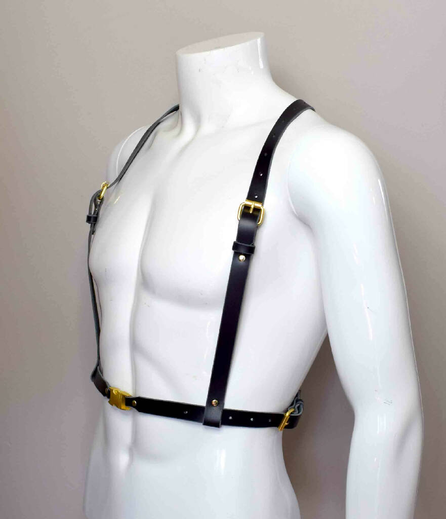 Jay Men's Simple Leather Chest Harness