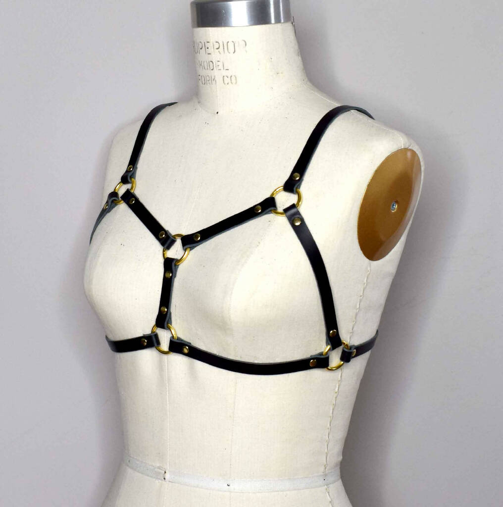 Celine Capelet Harness Bra with Removable Art Deco Capelet