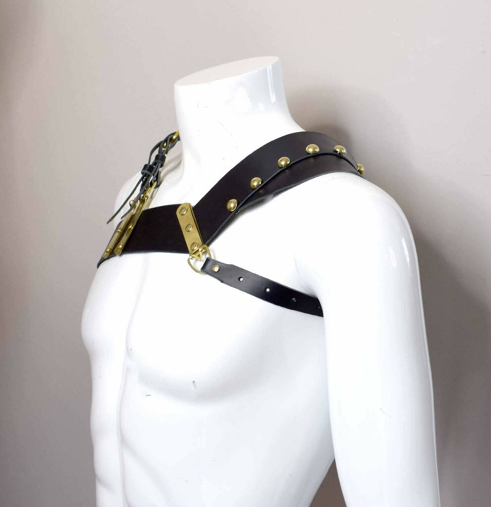 Martial Asymmetrical Leather Harness