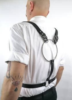 LEON Black Leather Harness