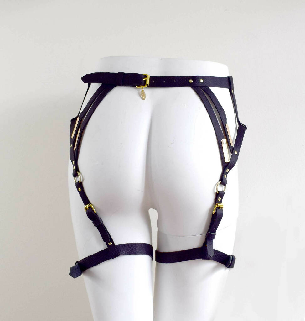 Diedre Strappy Leather Leg Harness
