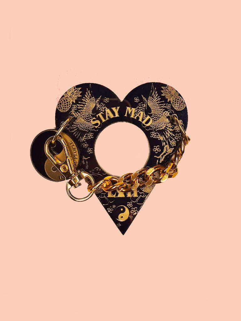 HEART KEYCHAIN • 'STAY MAD'