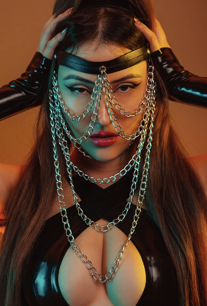 Psycatt vegan leather head harness