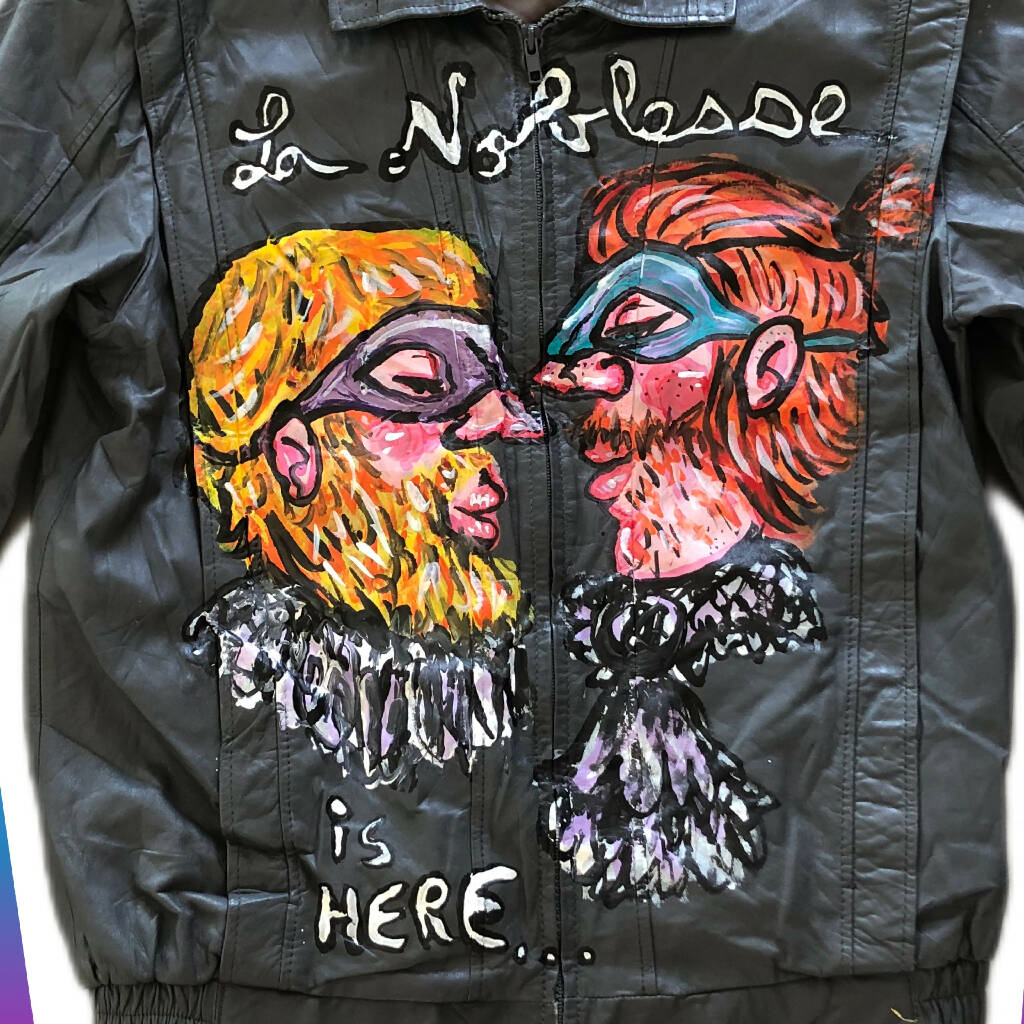 Unique hand-painted jacket 