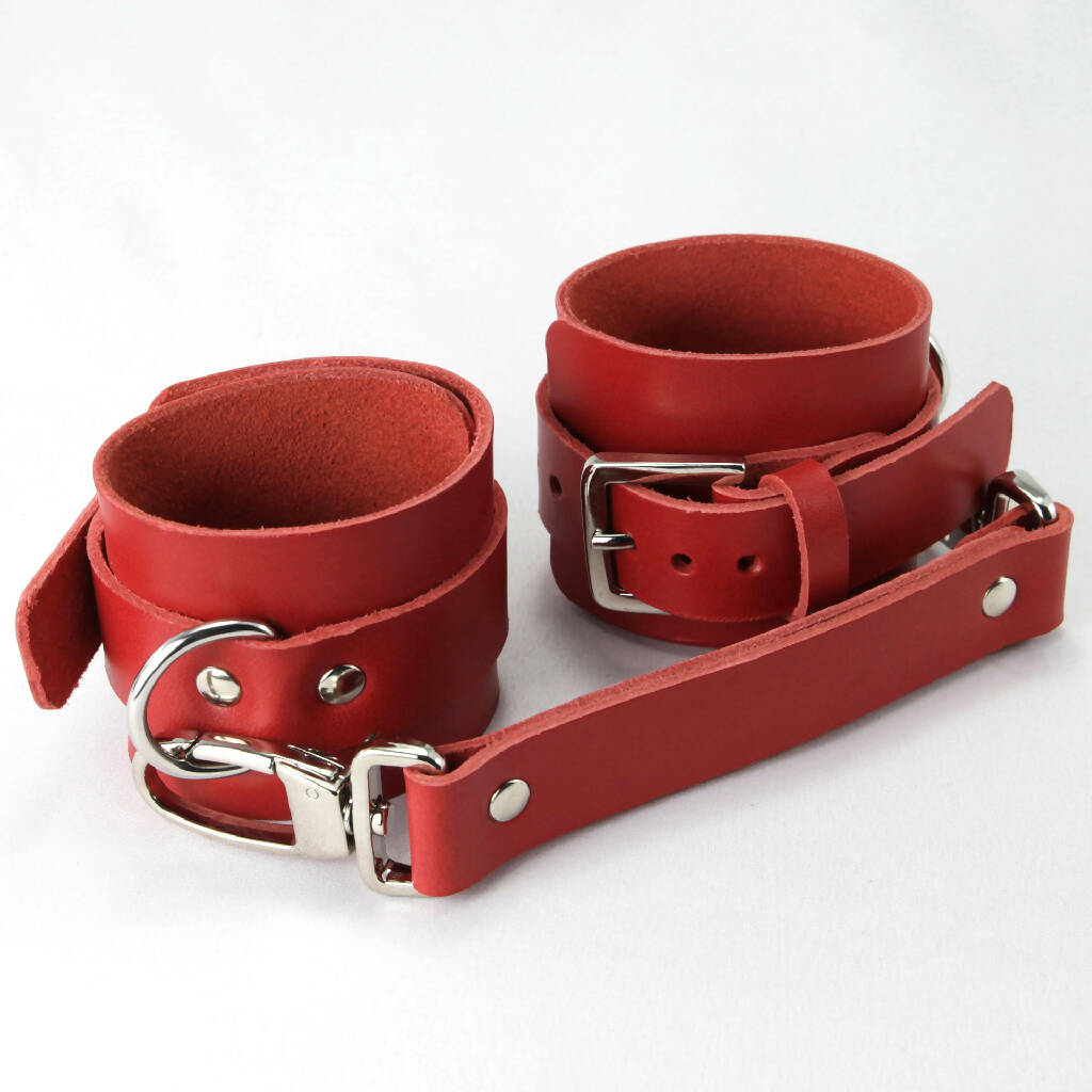 Leather Cuffs Red
