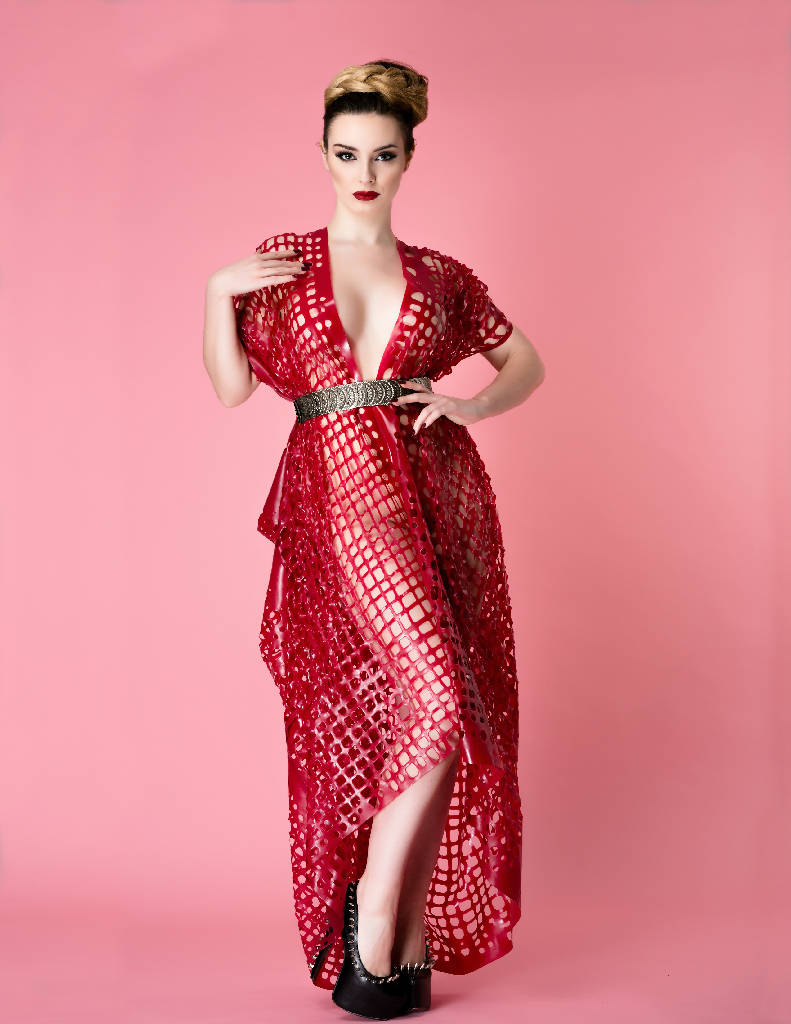 Mesh Latex Domitia Dress