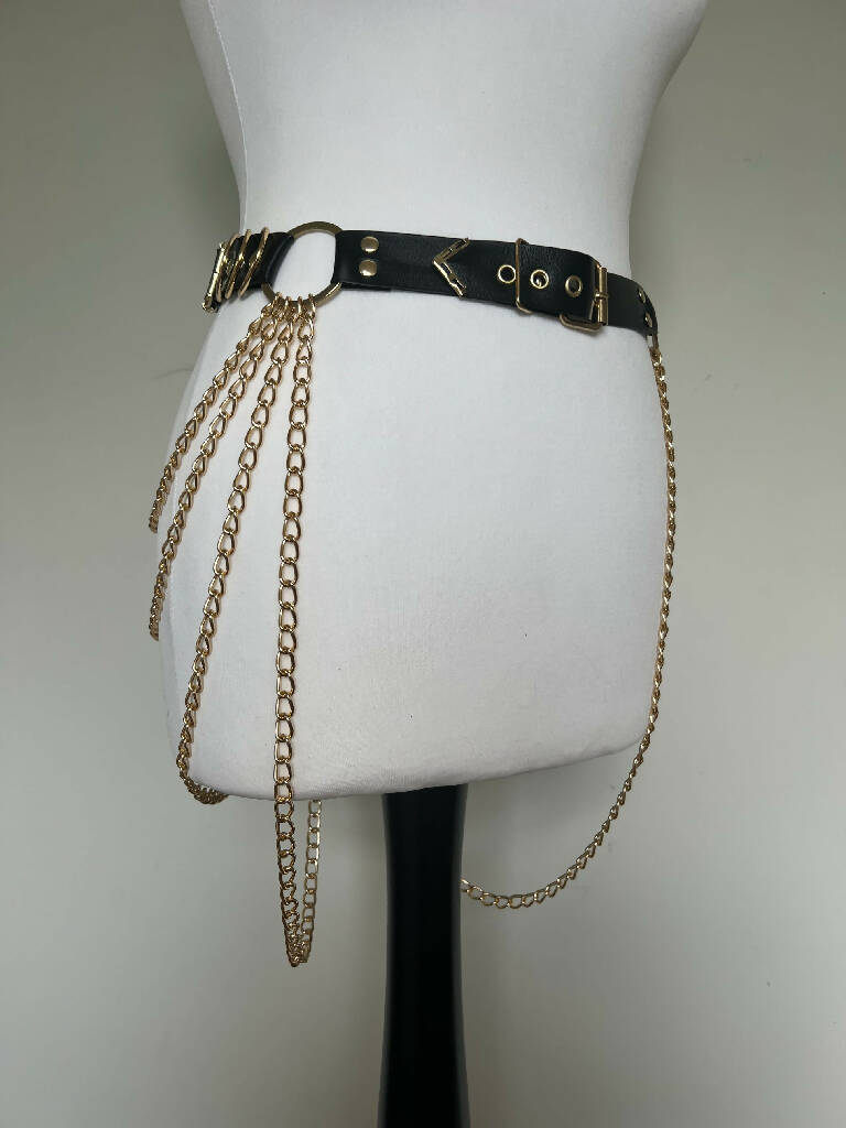 Rowena vegan leather chain belt