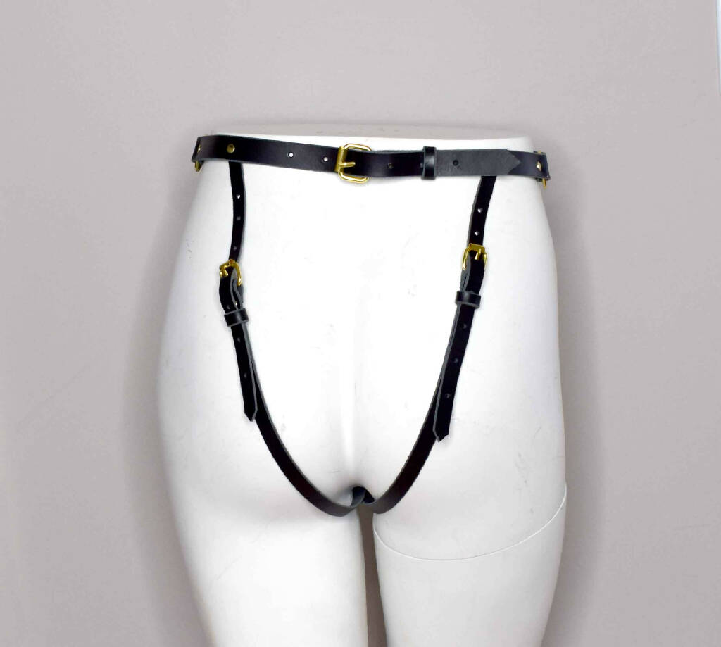 Celine High Cut Leather Bikini