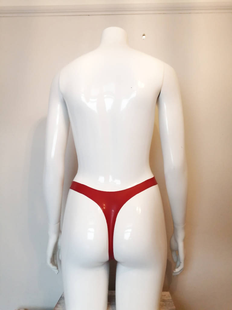 Latex Thong with Cut Out Heart, Custom Made