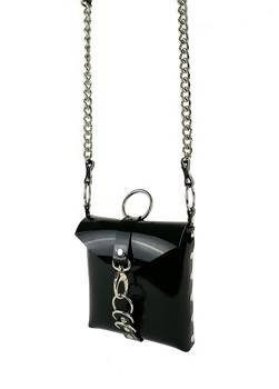 BARBARA Purse in Black PVC