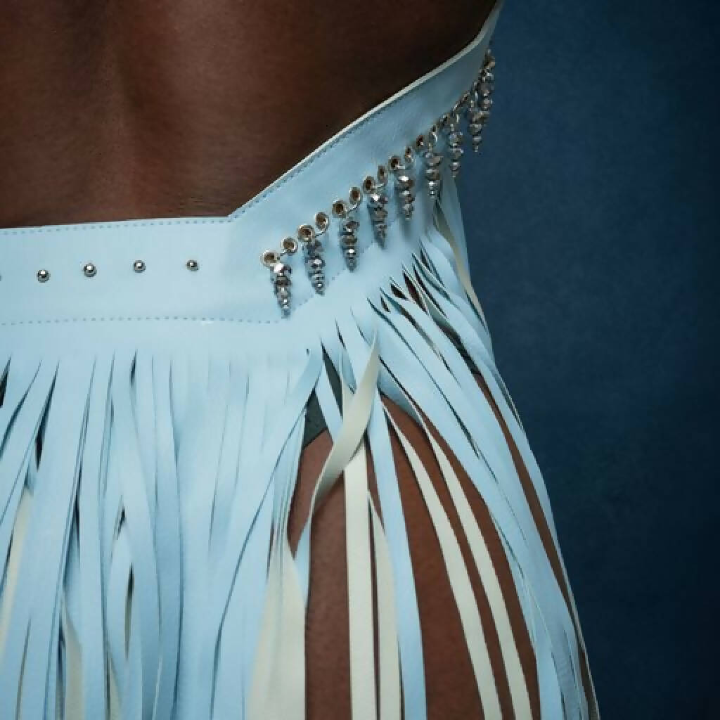 Custom Beaded tassel dress