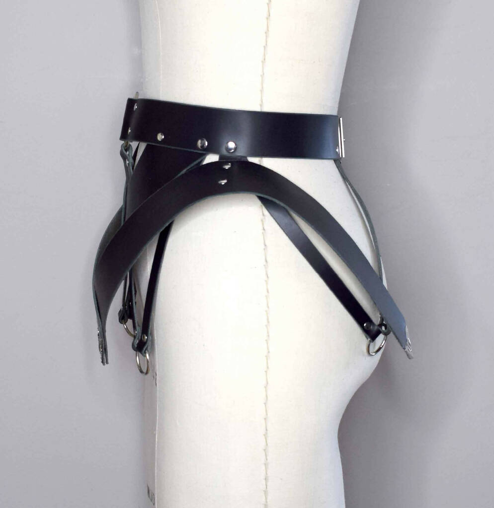 Song Leather Peplum Belt with Wide Waistband