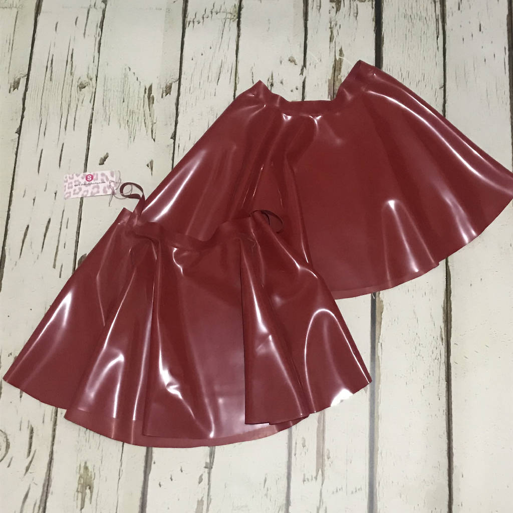 Bubblegum Latex Skater Skirt