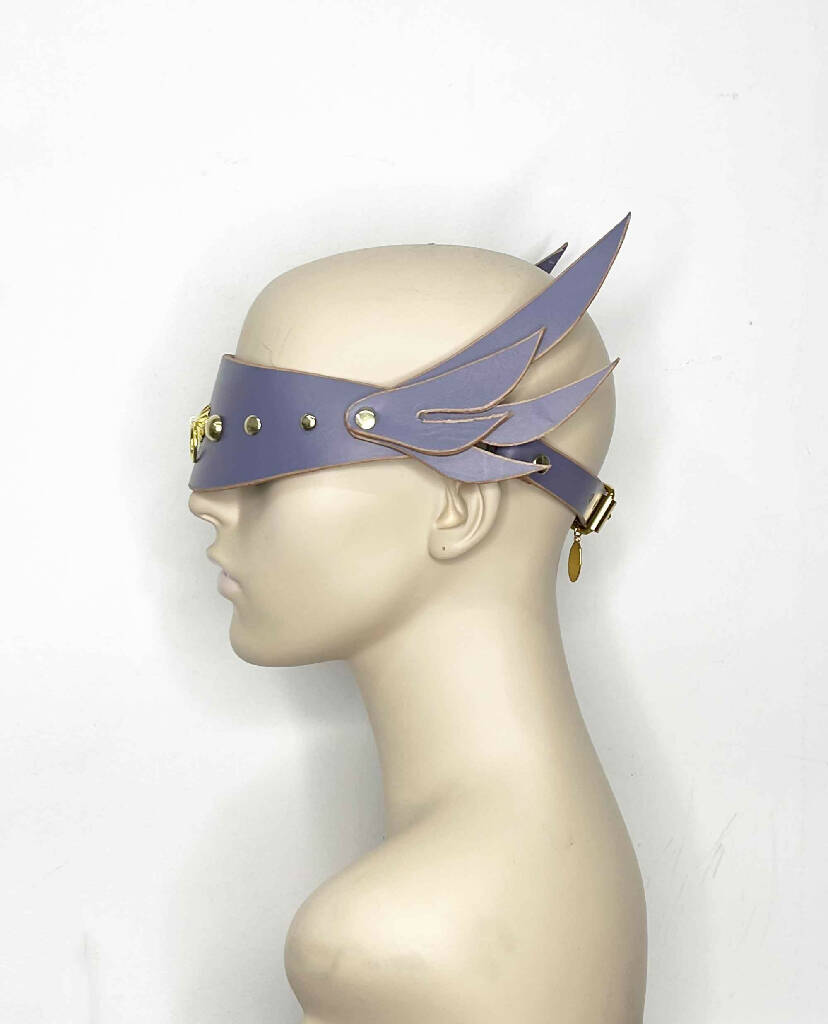 Seraphim Winged Leather Blindfold Visor