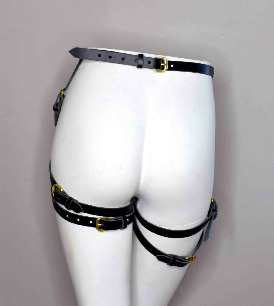 Nymph Leather Garter Leg Harness Charmskool Shop Nymph Leather Garter Leg Harness Charmskool Shop