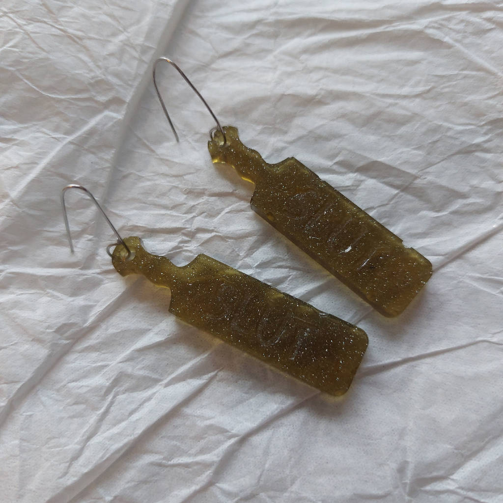 Slut Word Paddle Earrings