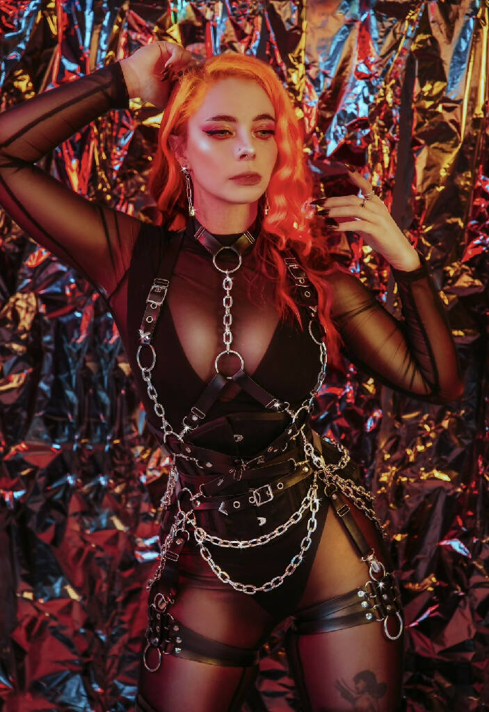 Dominique vegan leather harness