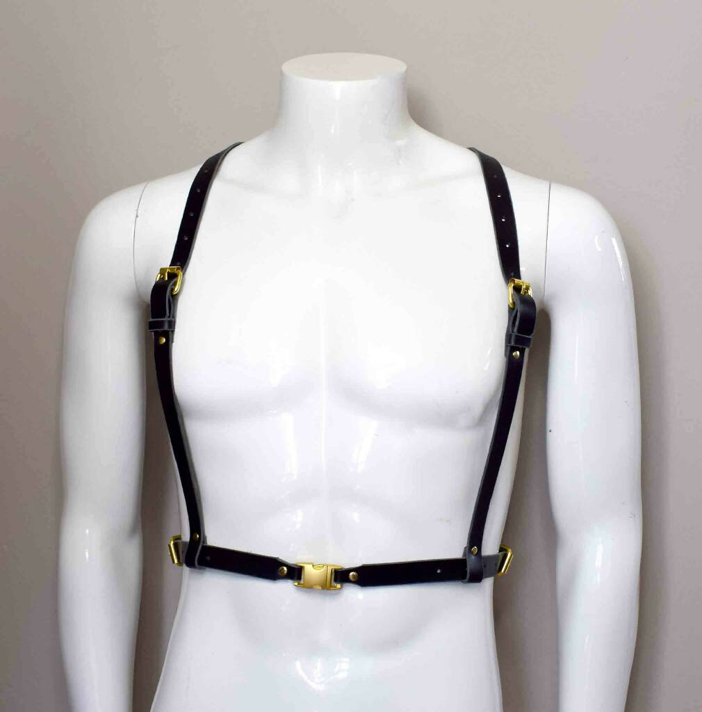 Jay Men's Simple Leather Chest Harness