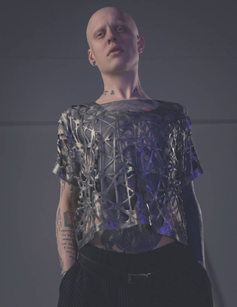 Mesh Latex Oversized Top