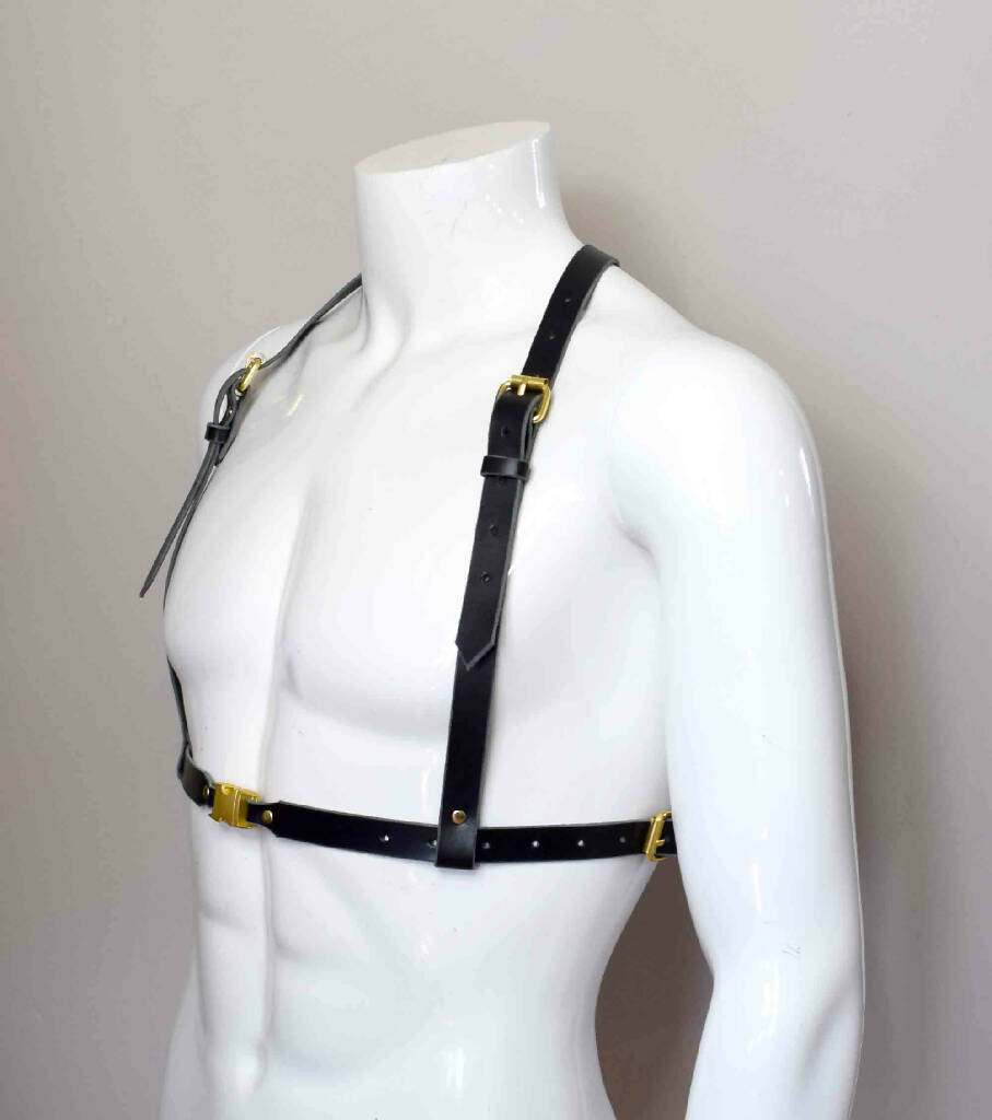 Jay Men's Simple Leather Chest Harness