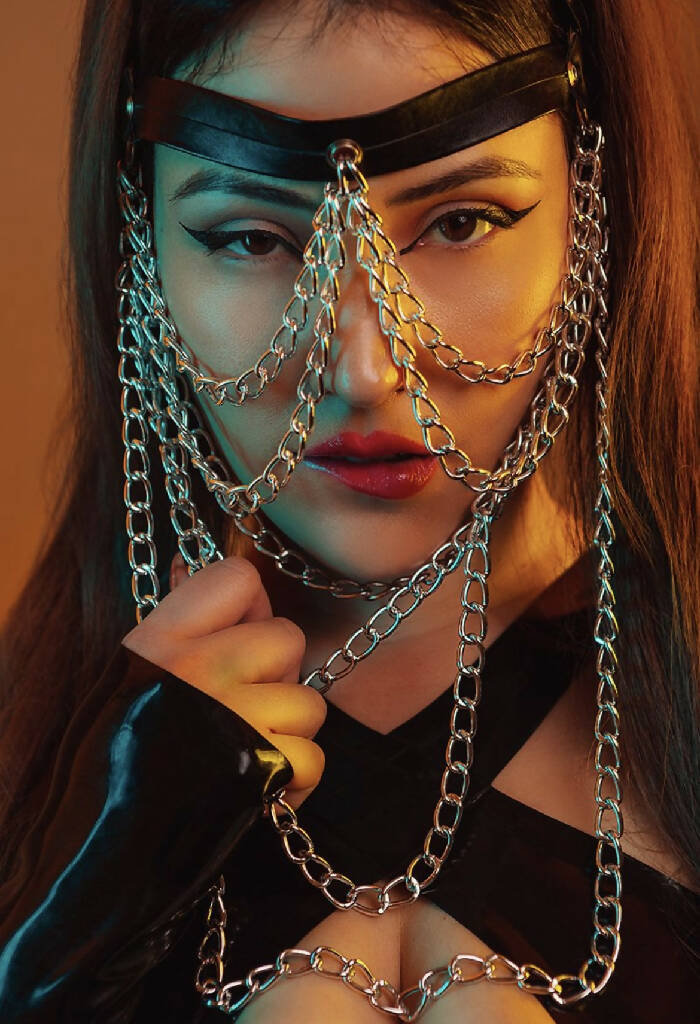 Psycatt vegan leather head harness