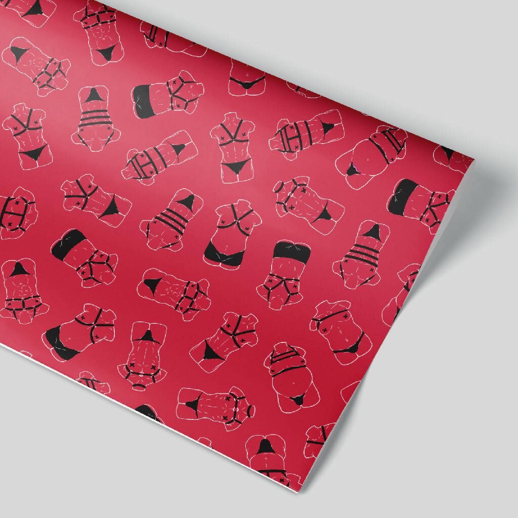 'Lust & Leashes XXY - RED' Wrapping Paper Sheet