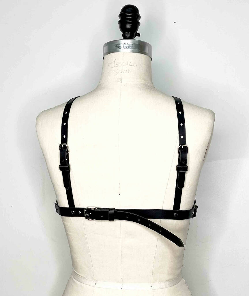 Sierra Hinged Open Cup Leather Bra