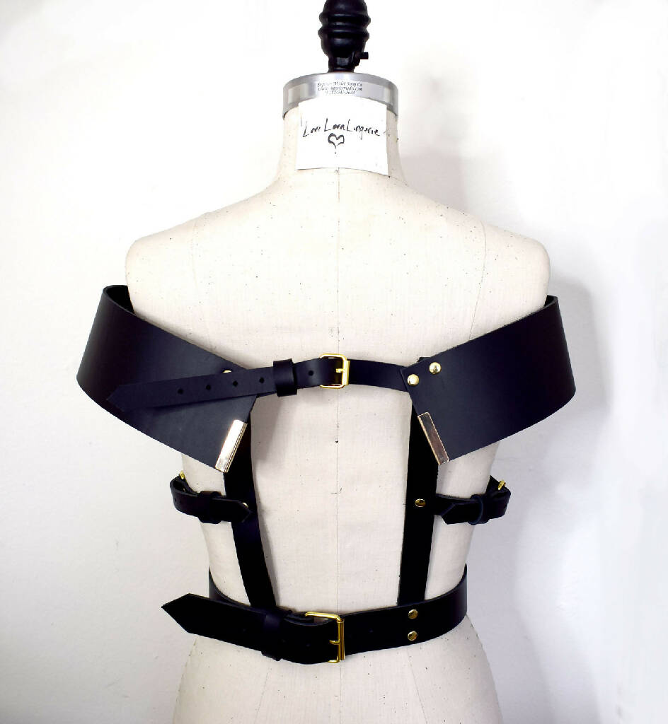 Hubris Off the Shoulder Leather Harness