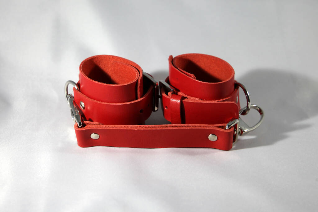 Leather Cuffs Red