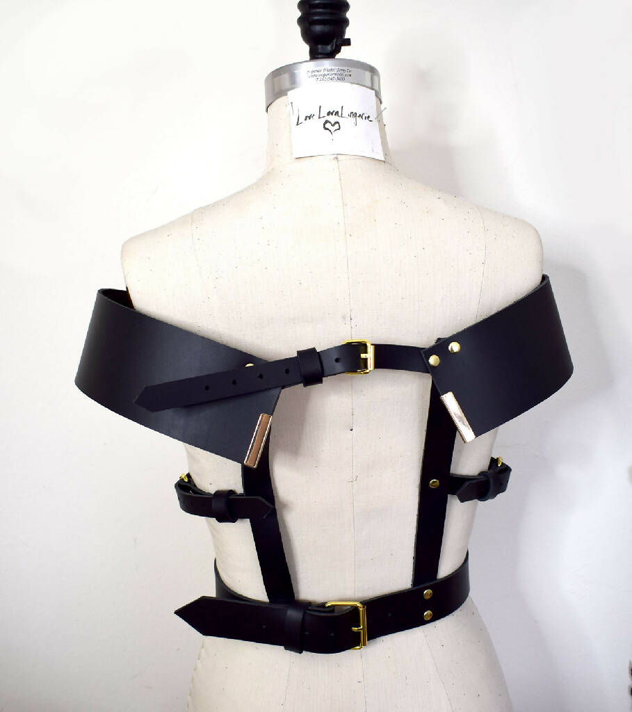 Hubris Off the Shoulder Leather Harness