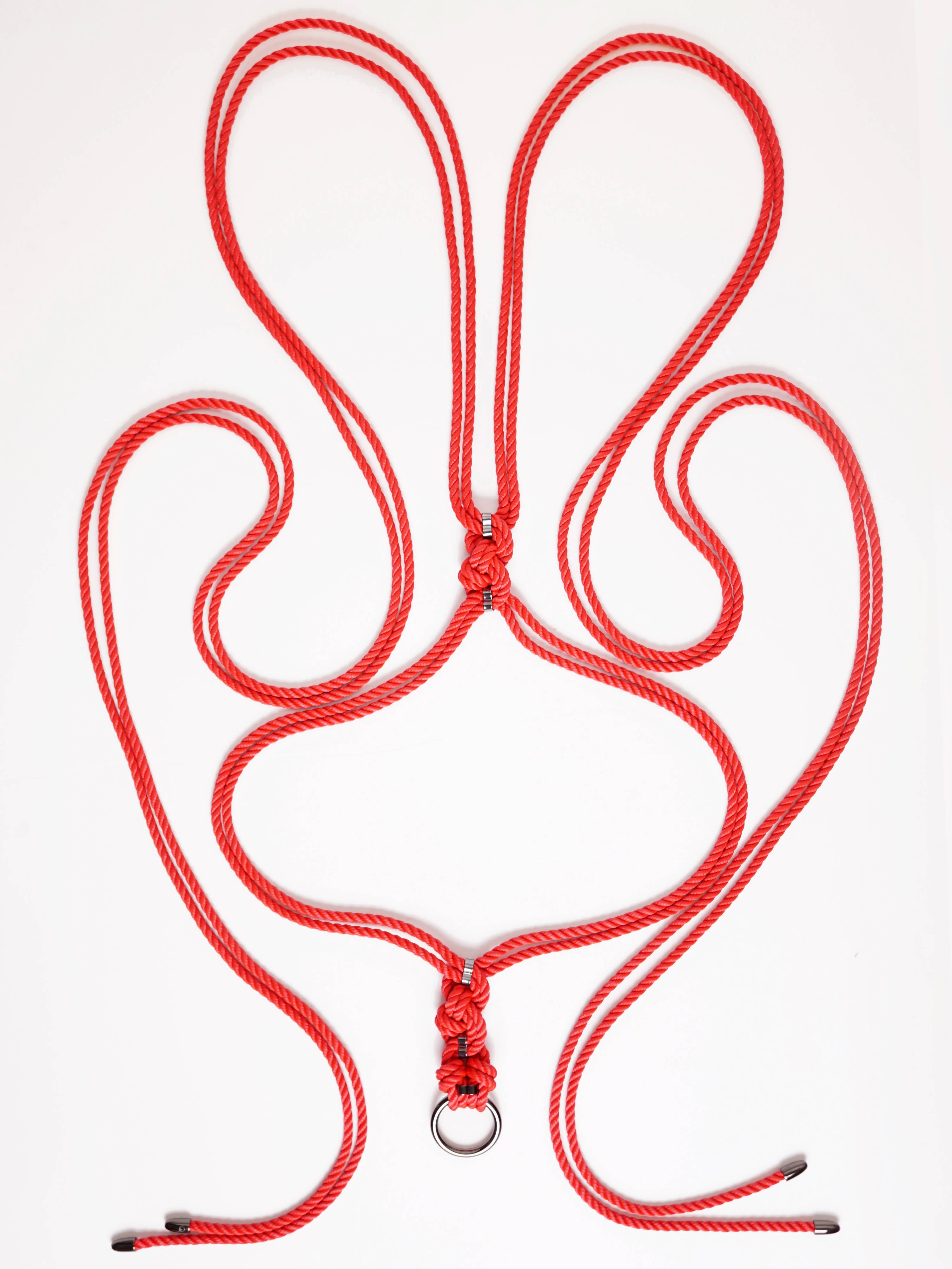 SELF-TIE' TORSO HARNESS *RED*