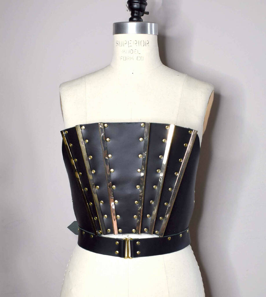 Morgana Leather Stay Bodice Top