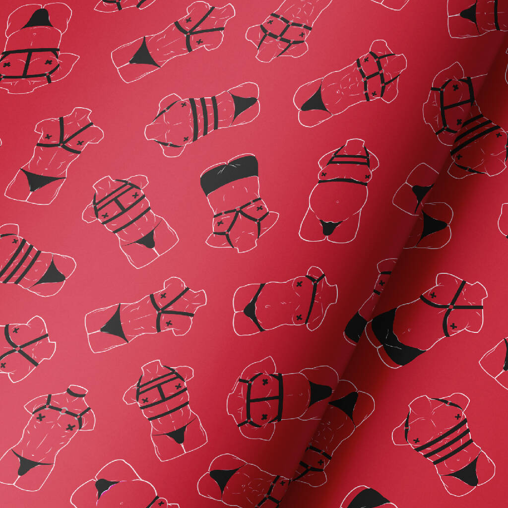 'Lust & Leashes XXY - RED' Wrapping Paper Sheet