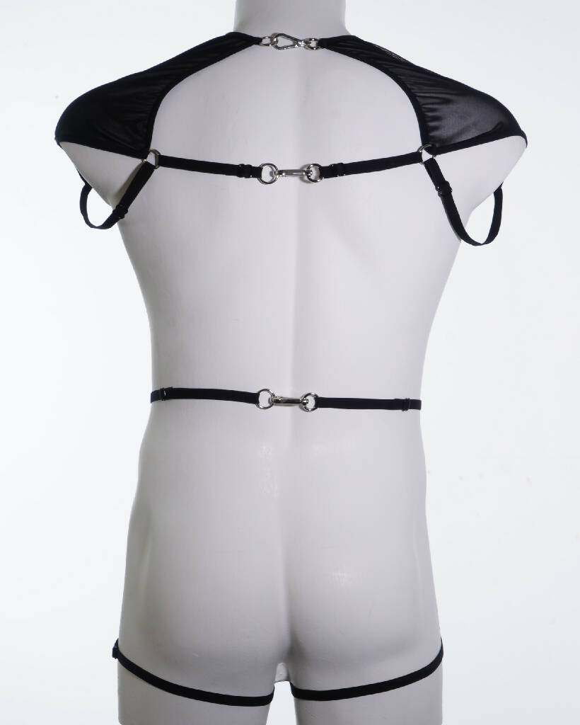 INCUBUS - Crotchless Leg Garter Bodysuit, With-room